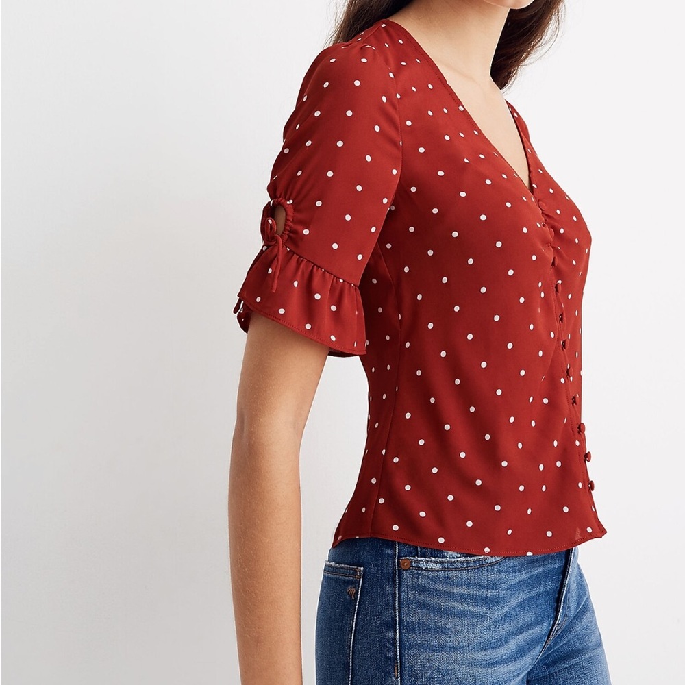 Madewell daylight tie sleeve top